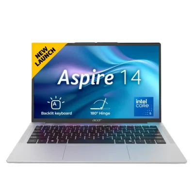 Acer Aspire 14 AS14H-53 | 15th Gen Intel Core 5 210H Processor | 16GB LPDDR5 RAM | 512GB PCIe Gen4 SSD | 14″ WUXGA IPS Display | Intel Graphics | Backlit Keyboard | Windows 11 Home | Pure Silver | 1 Year Warranty